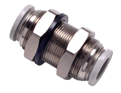 Đầu Nối Khí Nén PM Series – Co Nối Thông Qua Tường, Nối Nhanh Ống Khí Có Ren Ngoài