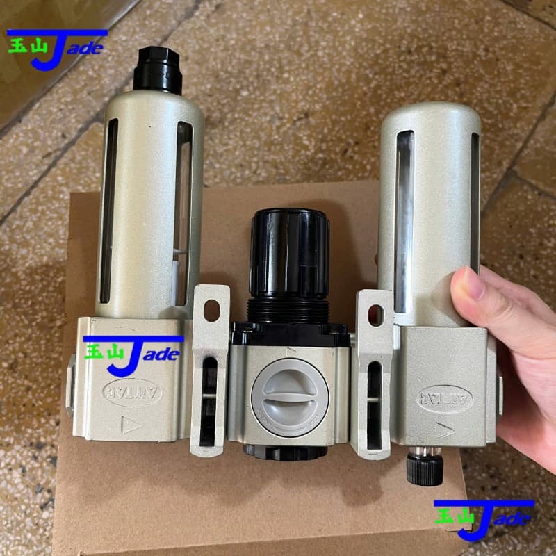 AirTAC GAC Series FRL Combination Air Filter Regulator Lubricator, Pneumatic Air Preparation Unit 1/8”–1”