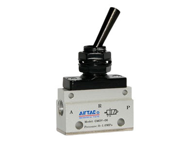 Van cơ khí khí nén CM3 Series 3/2 & 5/3 Way, Van nhấn tay công nghiệp Airtac CM3, Manual Mechanical Control Valve cho hệ thống khí nén