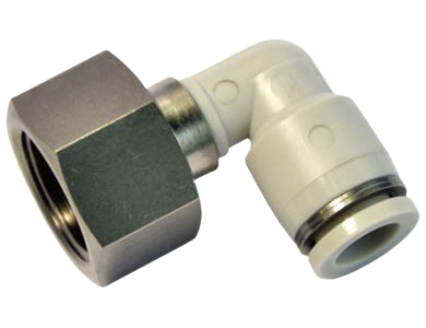 PLF Female Elbow Connector – Pneumatic 90° Female Thread Push-in Fitting