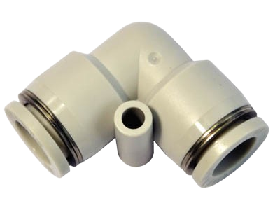 PV Union Elbow Connector – Pneumatic 90° Union Fitting for Air Tubing