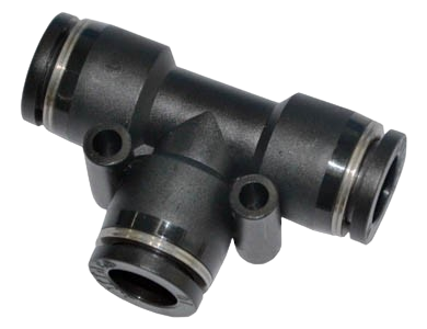 Đầu Nối Khí Nén PE – Đầu Nối Nhanh Chia Nhánh 3 Cổng Cho Ống PU & Nylon