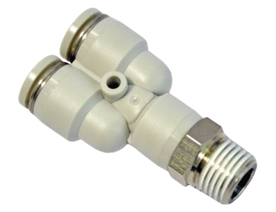 PYB Series Pneumatic Branch Y Fitting with Male Thread – Push-in Air Connector for PU & Nylon Tubing