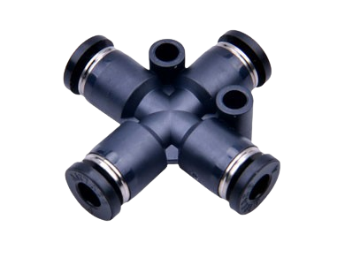 Đầu Nối Khí Nén 4 Ngã PZ – Co Nối Nhanh Chữ Thập, Chia Khí 4 Hướng