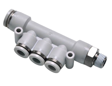 Đầu Chia Khí Nén Nhiều Cổng PKD – Bộ Chia Khí Có Ren Ngoài, Nối Nhanh Ống Khí