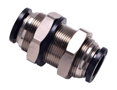 Đầu Nối Khí Nén PM Series – Co Nối Thông Qua Tường, Nối Nhanh Ống Khí Có Ren Ngoài