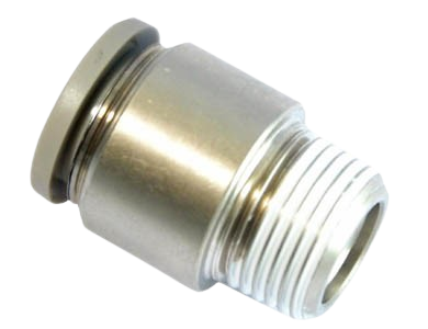 Đầu Nối Khí Nén Airtac POC Ren Ngoài – Co Nối Nhanh Push-In, M5 đến 1/2", Nhỏ Gọn, Kín Khí
