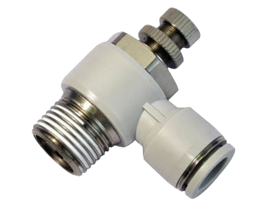 PSL-S Khớp Nối Nhanh Inox Airtac Điều Chỉnh Tốc Độ – Van Tiết Lưu Khí Nén Co Góc