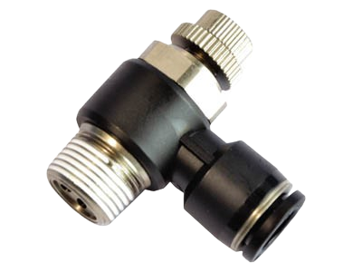 PSL-S Khớp Nối Nhanh Inox Airtac Điều Chỉnh Tốc Độ – Van Tiết Lưu Khí Nén Co Góc