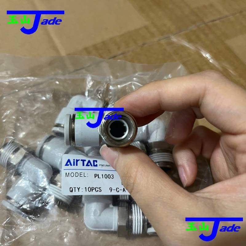 Co Nối Khí Nén Airtac Góc PL – Đầu Nối Nhanh Ren Ngoài, Inox 304, Kín Khí, Bền Bỉ