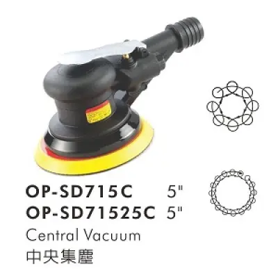 Máy Chà Nhám Khí Nén OP-SD715C / OP-SD71525C - Đế 5 inch (123mm), 10000rpm, Quỹ Đạo 2.5-5mm, 90psi (6.2bar)