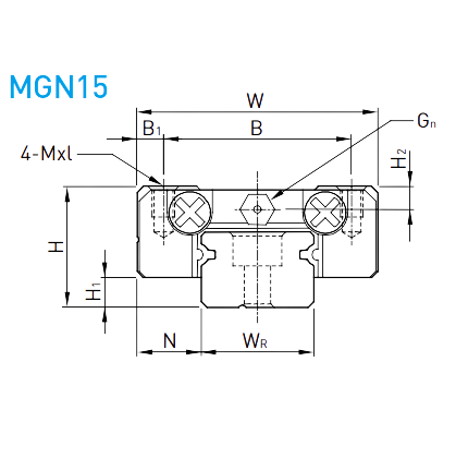 Thanh trượt vuông giá cạnh tranh MGN