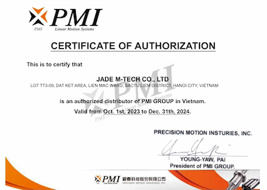 CÔNG TY TNHH JADE M- TECH- ĐẠI LÝ CHÍNH THỨC CỦA PMI TẠI VIỆT NAM