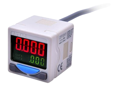 AirTAC DPS Series Digital Pressure Sensor with Dual-Color LCD Display, NPN/PNP Output